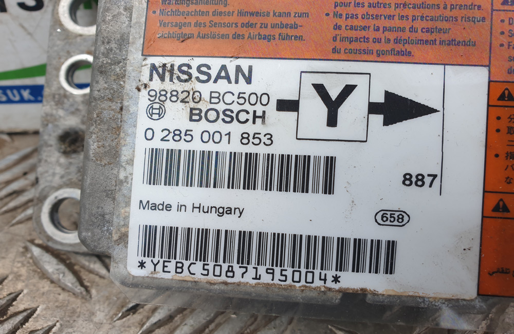 Nissan Micra airbag ECU Module 98820BC500 Used Car Parts UK