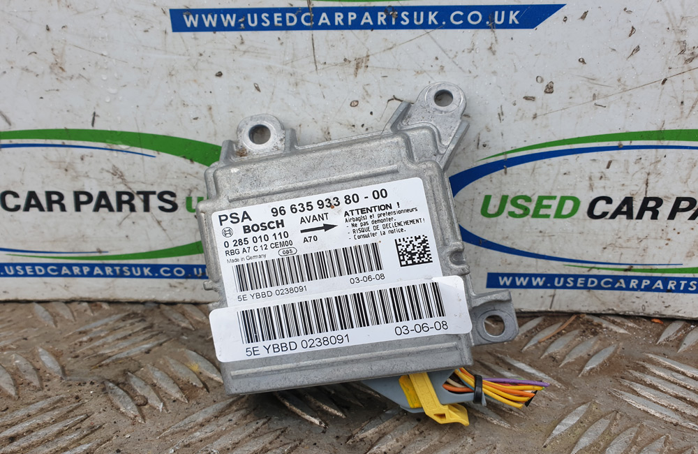 Peugeot 207 airbag module ECU 9663593380 | Used Car Parts UK