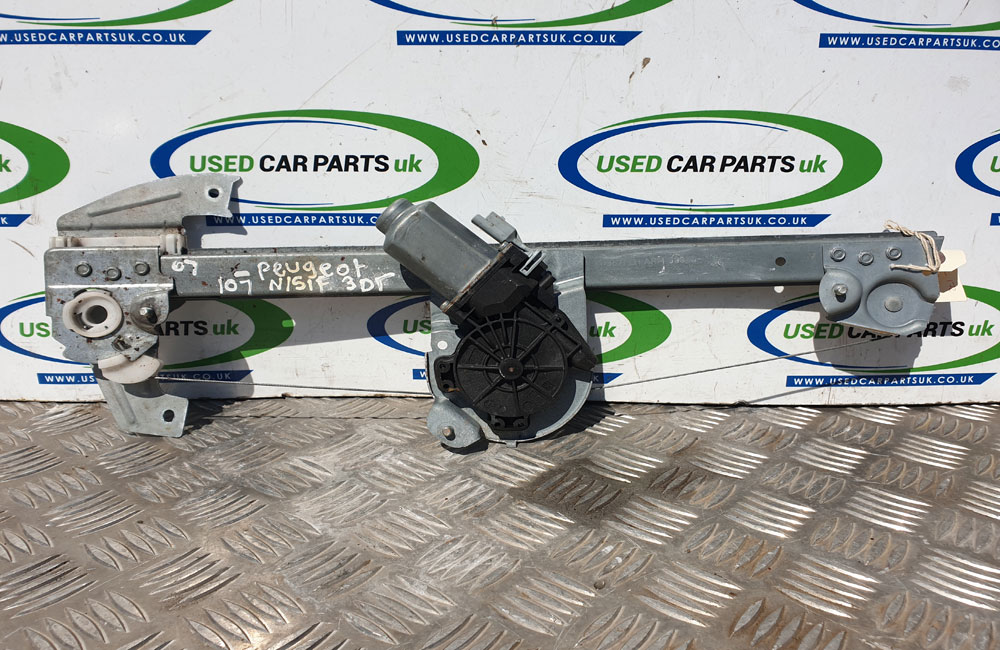 Peugeot 107 3 door left window motor regulator Used Car Parts UK