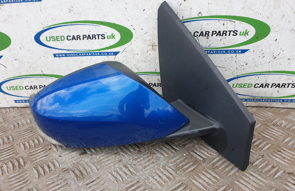 Renault Megane MK3 Door Wing Mirror Drivers Blue Used Car Parts UK
