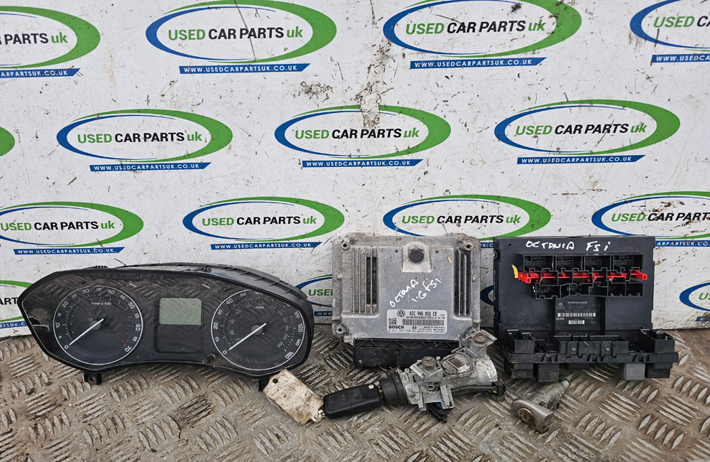 Skoda Octavia MK2 FSI ECU Start Up Kit 03C906056 EB Used Car Parts UK