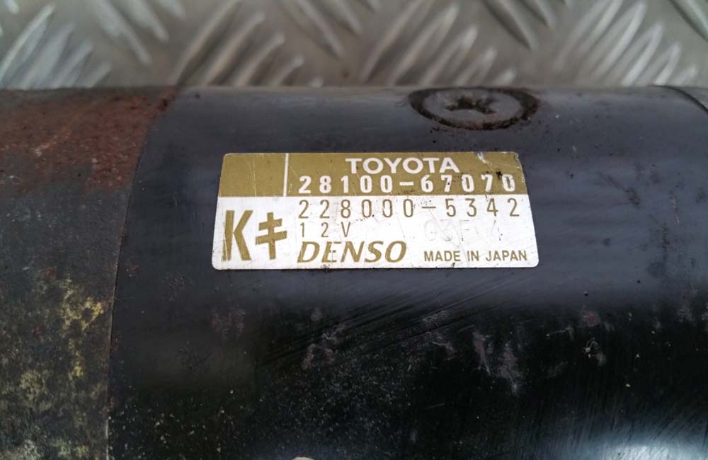 Toyota Hiace D4D starter motor 2810067070 Used Car Parts UK