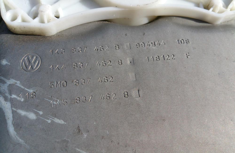 VW Golf MK5 electric drivers front window regulator Used Car Parts UK