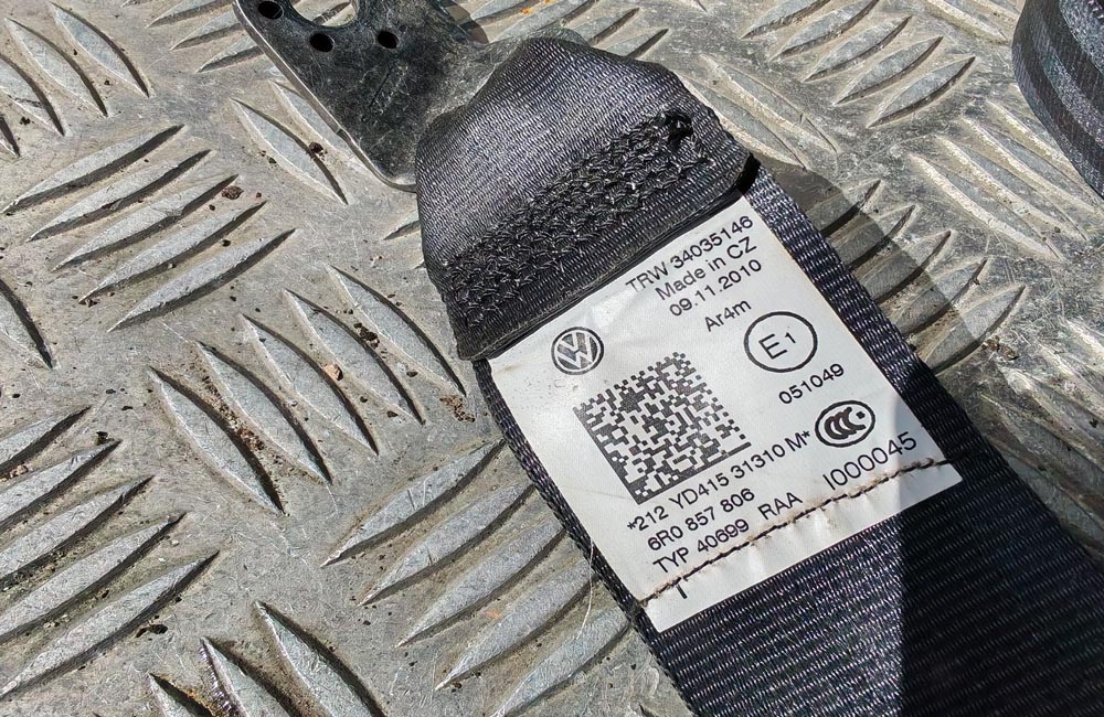 VW Polo 2009-2017 Seat Belt Drivers Rear 6R0857806 | Used Car Parts UK