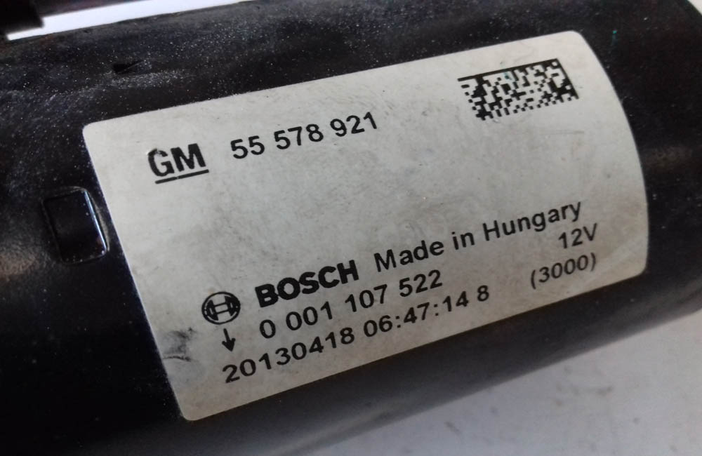 Vauxhall Corsa D starter motor 55578921 Used Car Parts UK