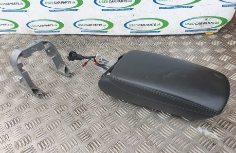 Audi A6 C6 S line black leather arm rest centre with bracket