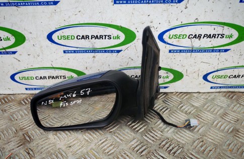 Ford Fiesta MK6 Electric Door Wing Mirror Blue Passengers Left