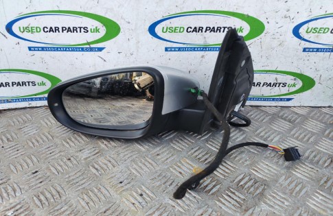 VW Golf MK6 Electric Door Wing Mirror Silver Passengers Left 5K0857501CS