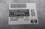 Toyota Avensis 2.0 D4D engine ecu controller 89661-05690 MB175800-6325 2003-2006