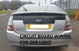 Toyota Prius MK2 drivers back brake light bulb holder wiring circuit board