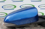 Toyota Yaris 8T7 door power folding wing mirror drivers 2014-2017 blue