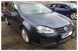 VW Golf MK5 GT 2008 front left door window glass green tint
