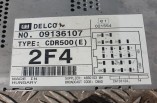 Vauxhall Astra MK4 CD Player Radio Head Unit CDR 500 09136107 PART NUMBER