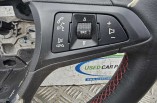 Vauxhall Corsa E SRI leather steering wheel controls red stitching 13439115 (2)