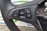 Vauxhall Corsa E SRI leather steering wheel controls red stitching 13439115 (3)