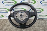 Vauxhall Corsa E SRI leather steering wheel controls red stitching 13439115 (7)